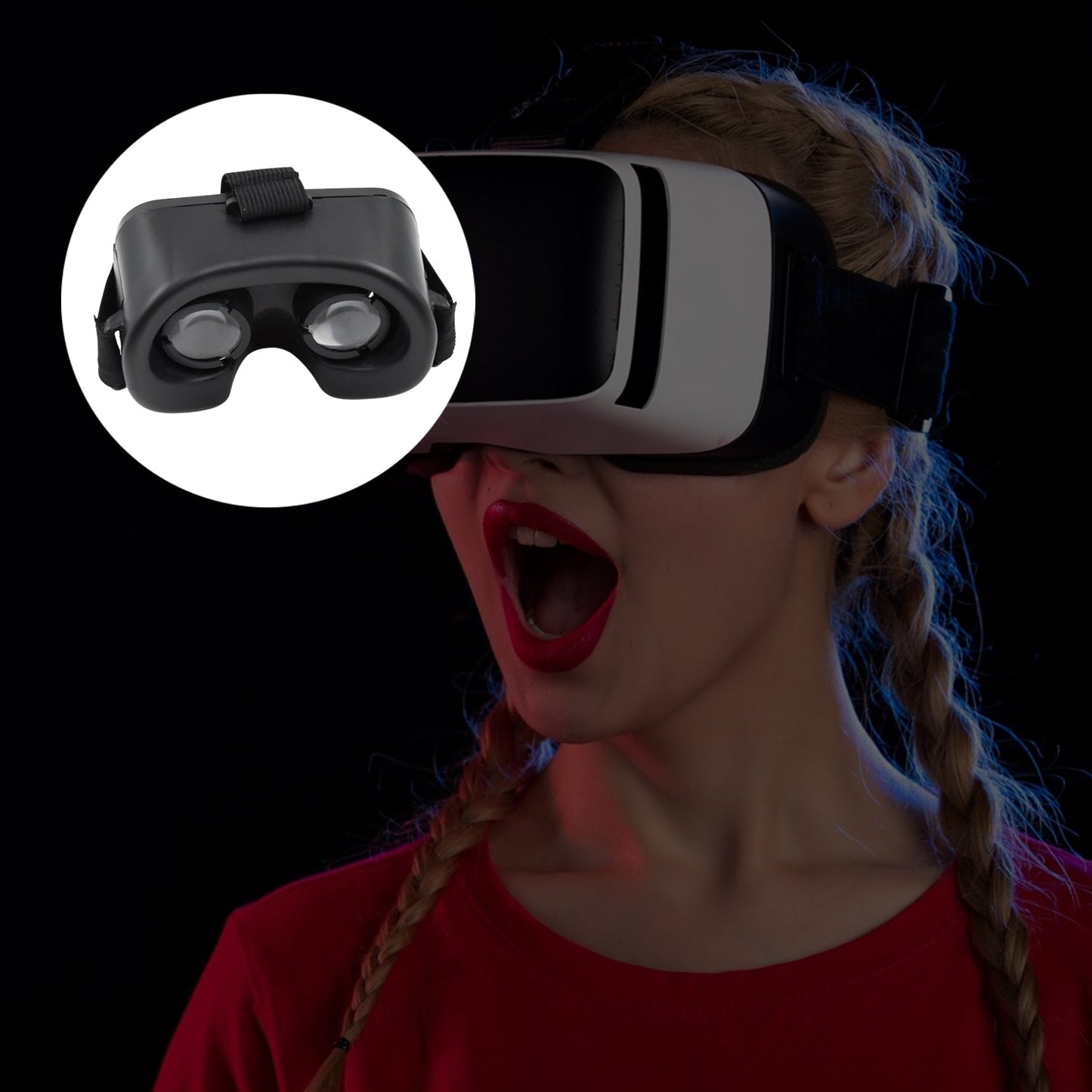 3D VR Box Glasses Virtual Reality Goggles Headset for All Smartphone VR Goggles-For 3D VR Movies Video Games (1 Pc)