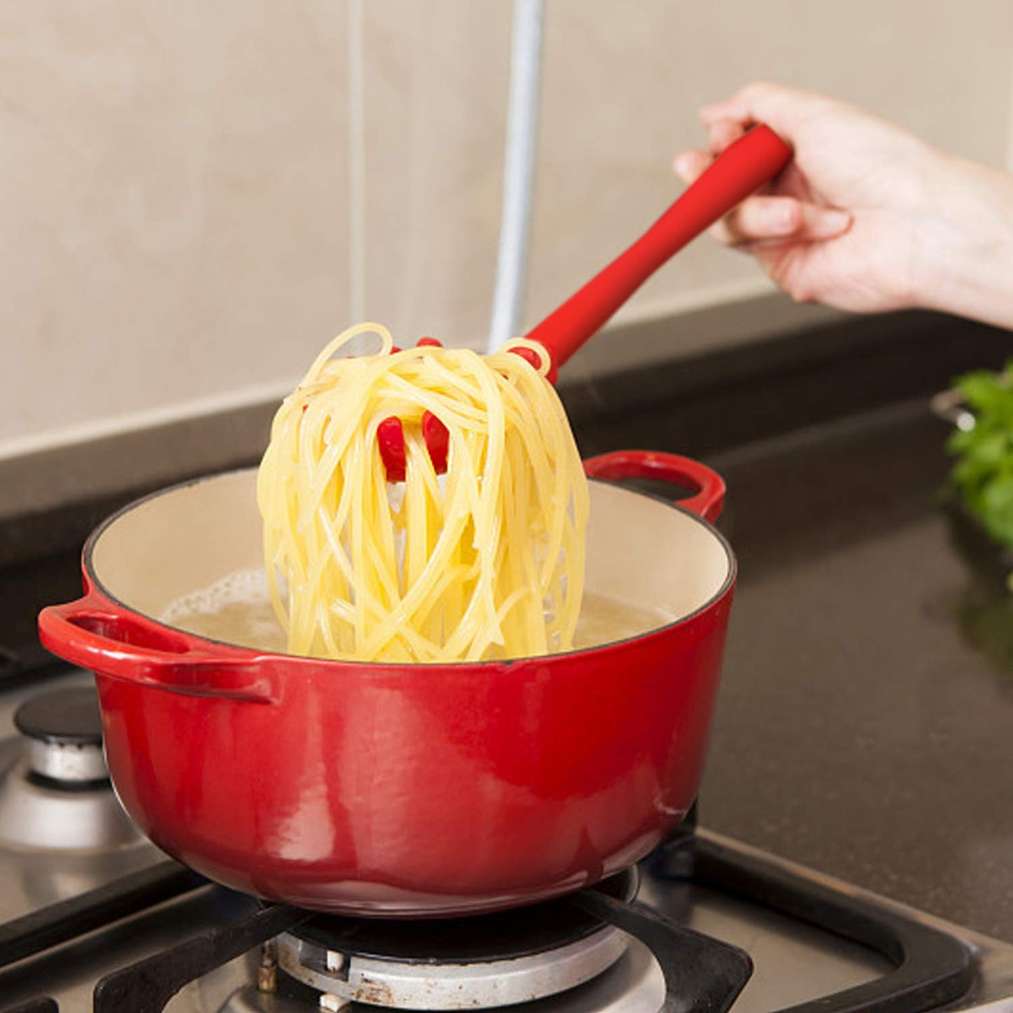 Silicone Spaghetti Spoon Pasta Spoon Easy Clean for Your Home Restaurant (22cm)