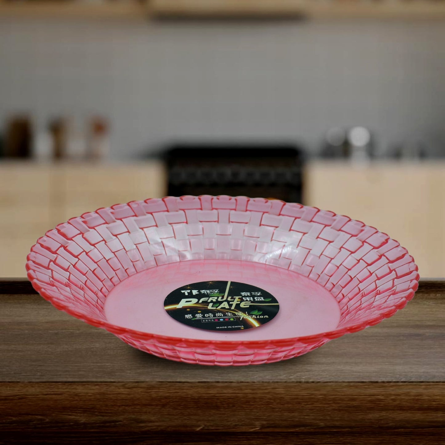 Round Plastic Dinner Plate / Tray / Snacks / Breakfast Plate friendly Plastic Plate for Kids Party Supplies Birthday Holiday Party Dinnerware Supplies (1 Pc)