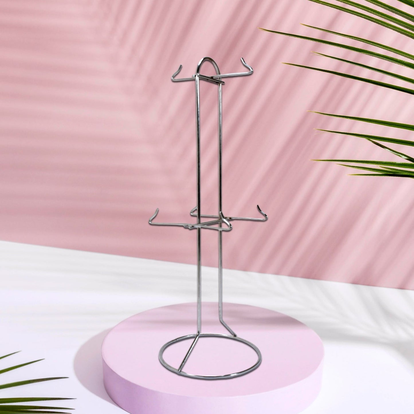 5251 Stainless Steel Kitchen Size Cup Stand Steel Cup Stand with 6 Hooks for Cups