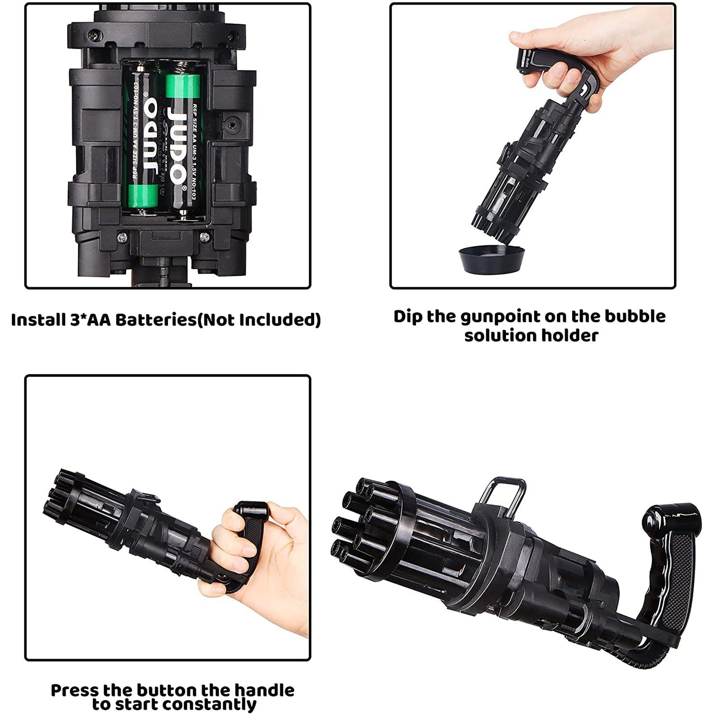 8028 8-Hole battery operated Bubbles Gun Toys for Boys and Girls