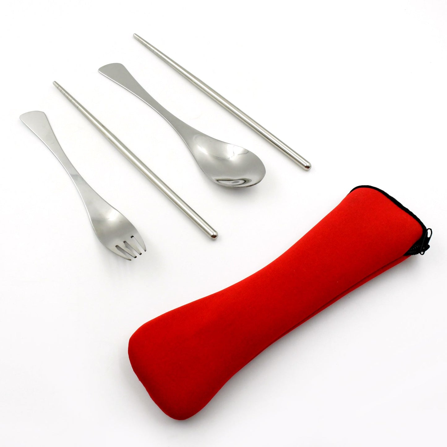 Picnic Dinner Spoon Fork Chopsticks Cutlery Tablewares Set Traveling Spoon Set High Quality Cutlery Set (4 PC / 1 Set )