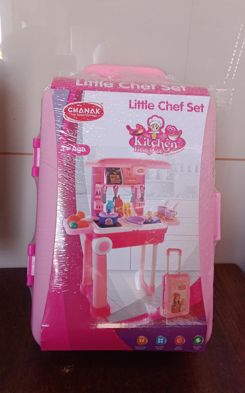 3-in-1 Kitchen Set for Kids with Suitcase – Role Play Cooking Toy for Girls & Boys (3+)