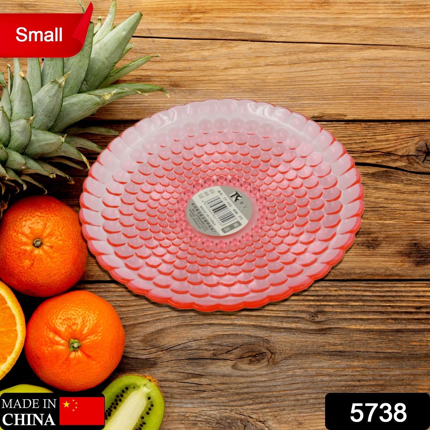 Round Plastic Dinner Plate / Tray / Snacks / Breakfast Plate friendly Plastic Plate for Kids Party Supplies Birthday Holiday Party Dinnerware Supplies (1 Pc)