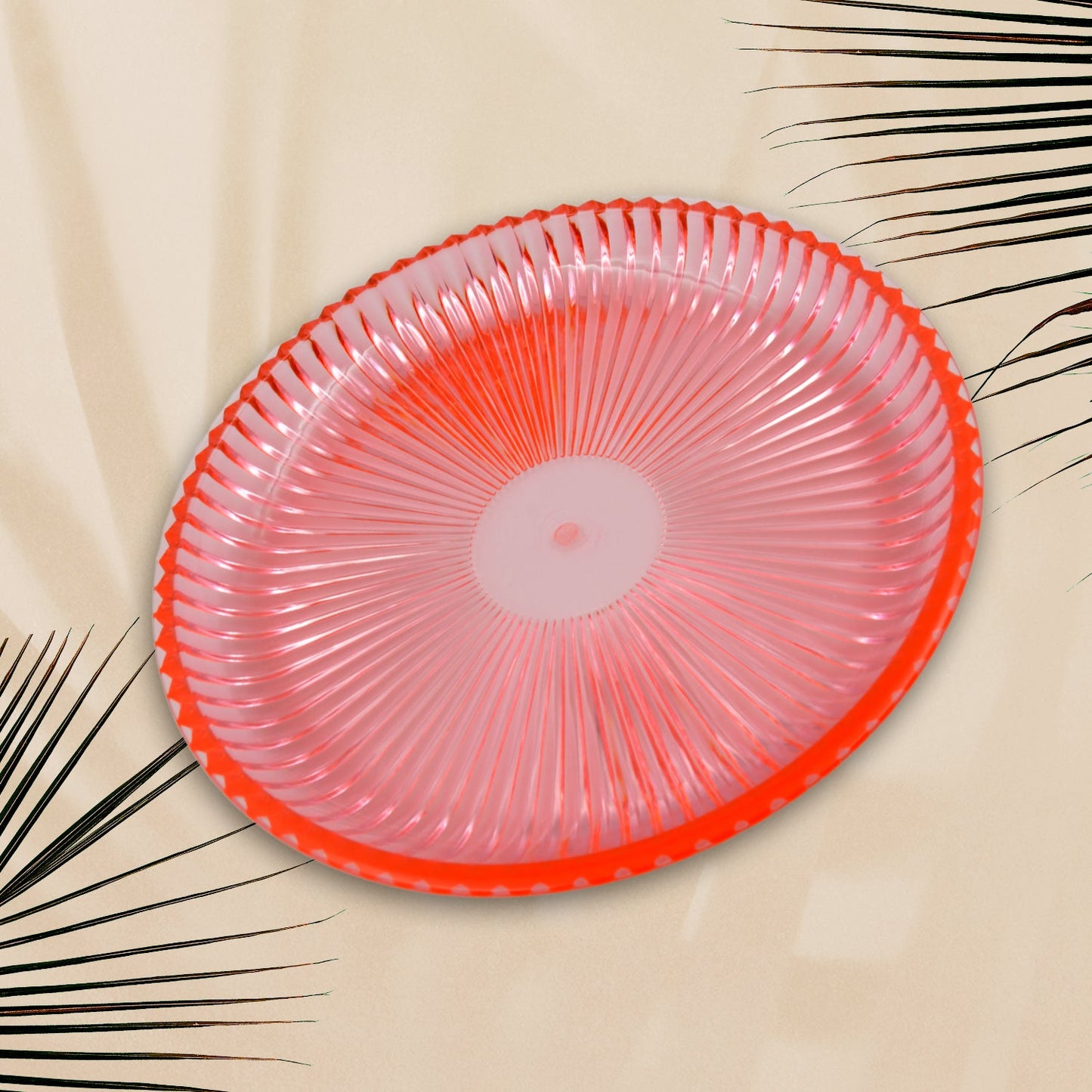 Round Plastic Dinner Plate / Tray / Snacks / Breakfast Plate friendly Plastic Plate for Kids Party Supplies Birthday Holiday Party Dinnerware Supplies (1 Pc)