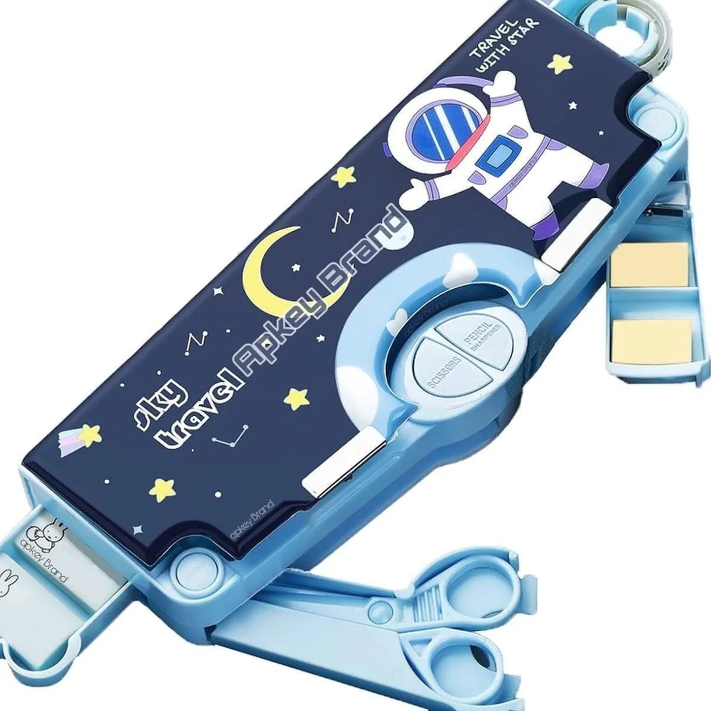Multifunctional Pencil Box for Kids, Space Pencil Box For Boys, Kids Pencil Box for Boys & Girls, Magnetic Pencil Box for Boys, Pop up Pencil Box, Space Theme Return Gifts for Kids (Galactic Explorer Pencil Box)