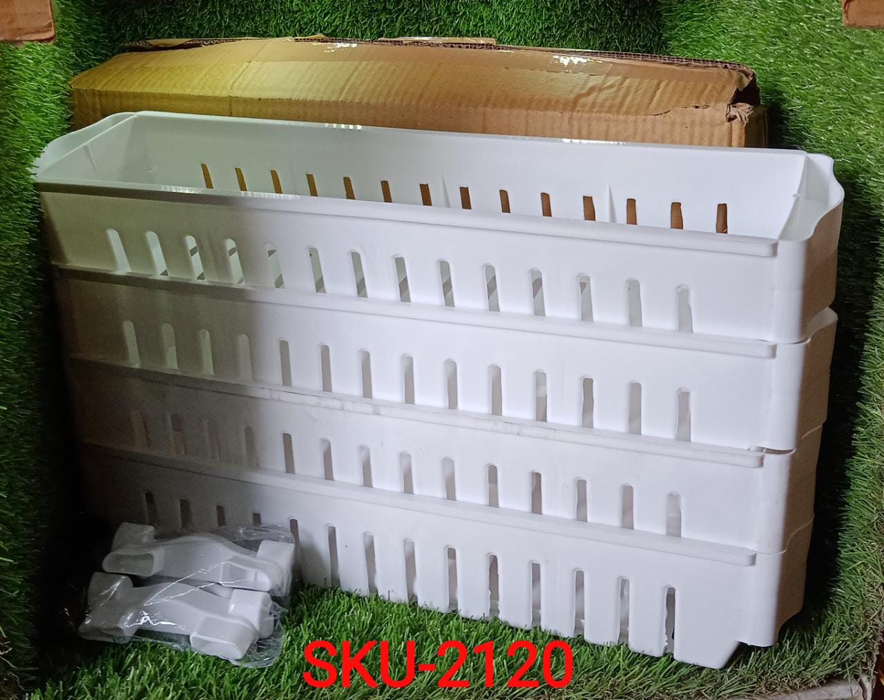 Compact 4-tier storage solution from Organivo, ready for home organization.