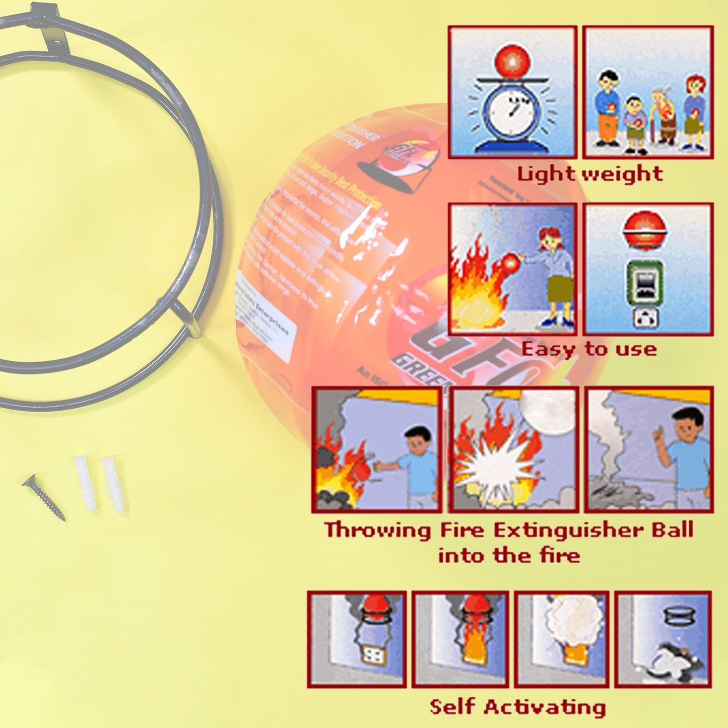 Effective automatic fire extinguisher ball, a vital addition to fire safety.