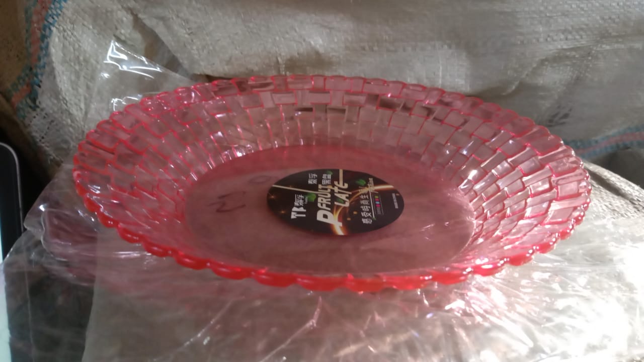 Round Plastic Dinner Plate / Tray / Snacks / Breakfast Plate friendly Plastic Plate for Kids Party Supplies Birthday Holiday Party Dinnerware Supplies (1 Pc)