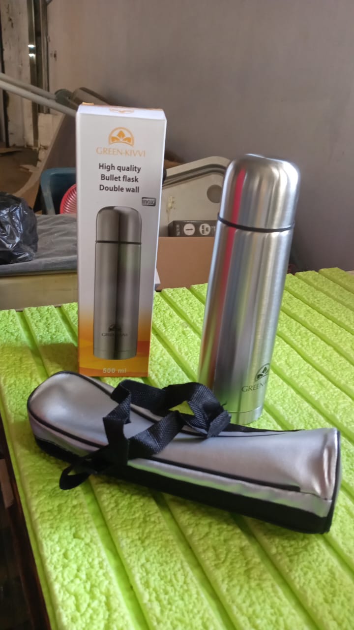 Vacuum Stainless Steel Double Wall Water Bottle, Fridge Water Bottle, Stainless Steel Water Bottle Leak Proof, Rust Proof, Cold & Hot Thermos steel Bottle| Leak Proof | Office Bottle | Gym | Home | Kitchen | Hiking | Trekking | Travel Bottle (500 ML)