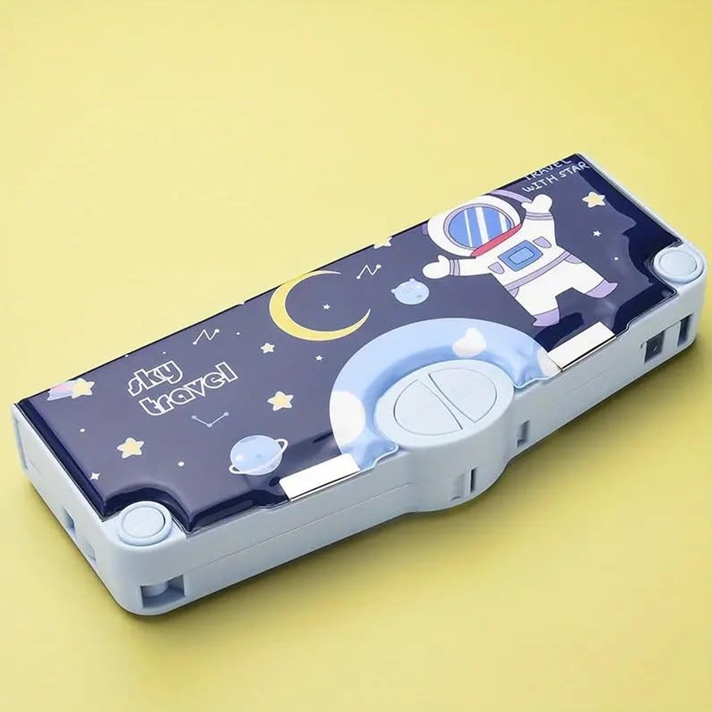 Multifunctional Pencil Box for Kids, Space Pencil Box For Boys, Kids Pencil Box for Boys & Girls, Magnetic Pencil Box for Boys, Pop up Pencil Box, Space Theme Return Gifts for Kids (Galactic Explorer Pencil Box)