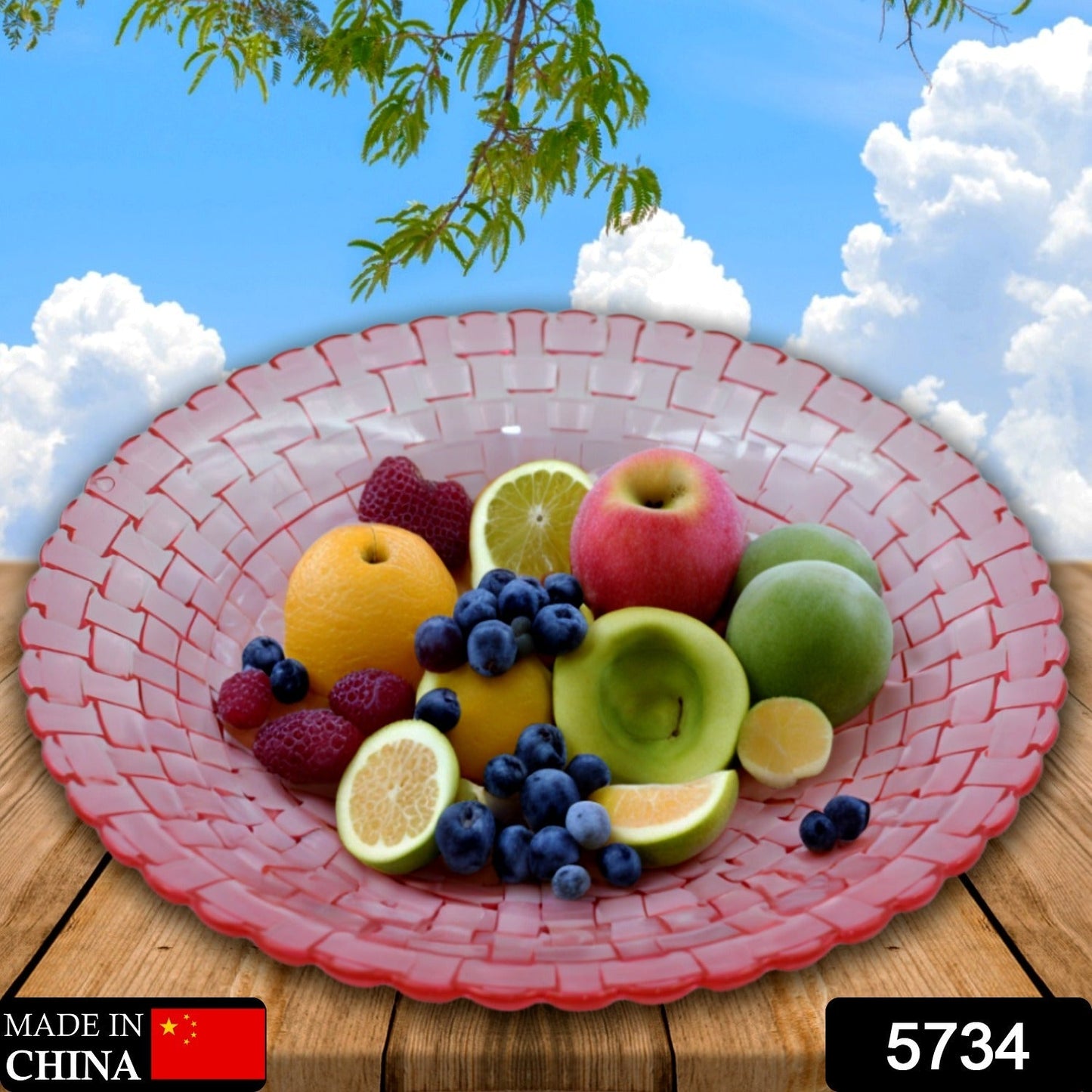 Round Plastic Dinner Plate / Tray / Snacks / Breakfast Plate friendly Plastic Plate for Kids Party Supplies Birthday Holiday Party Dinnerware Supplies (1 Pc)