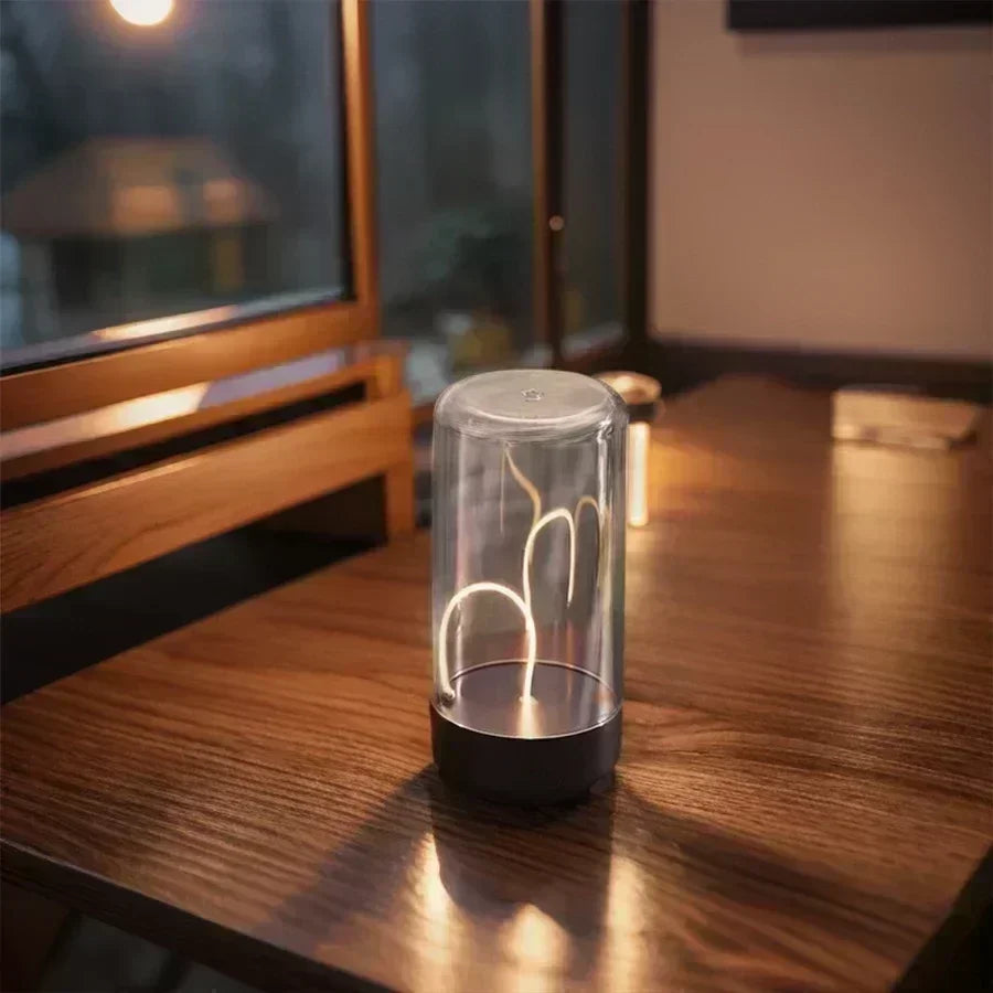 quantum wire atmosphere magnetic glow mood night light on table