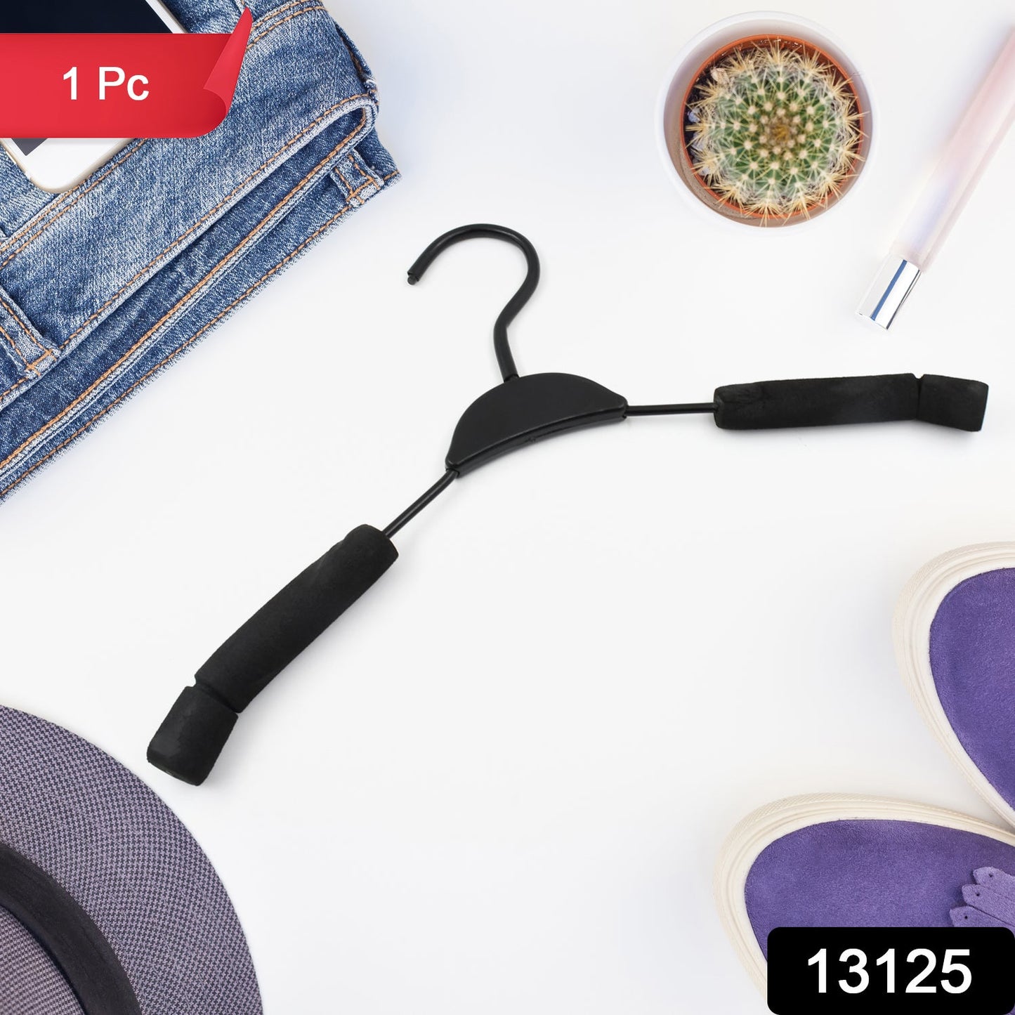 Solid Sponge Hanger Non-Slip Hanger Home No Trace Clothes Hanging Pants Clip Clothing Store Hangers, Clothes Hanger for Closet Wedding Dress Women, Men, Children Clothing (1 pcs)
