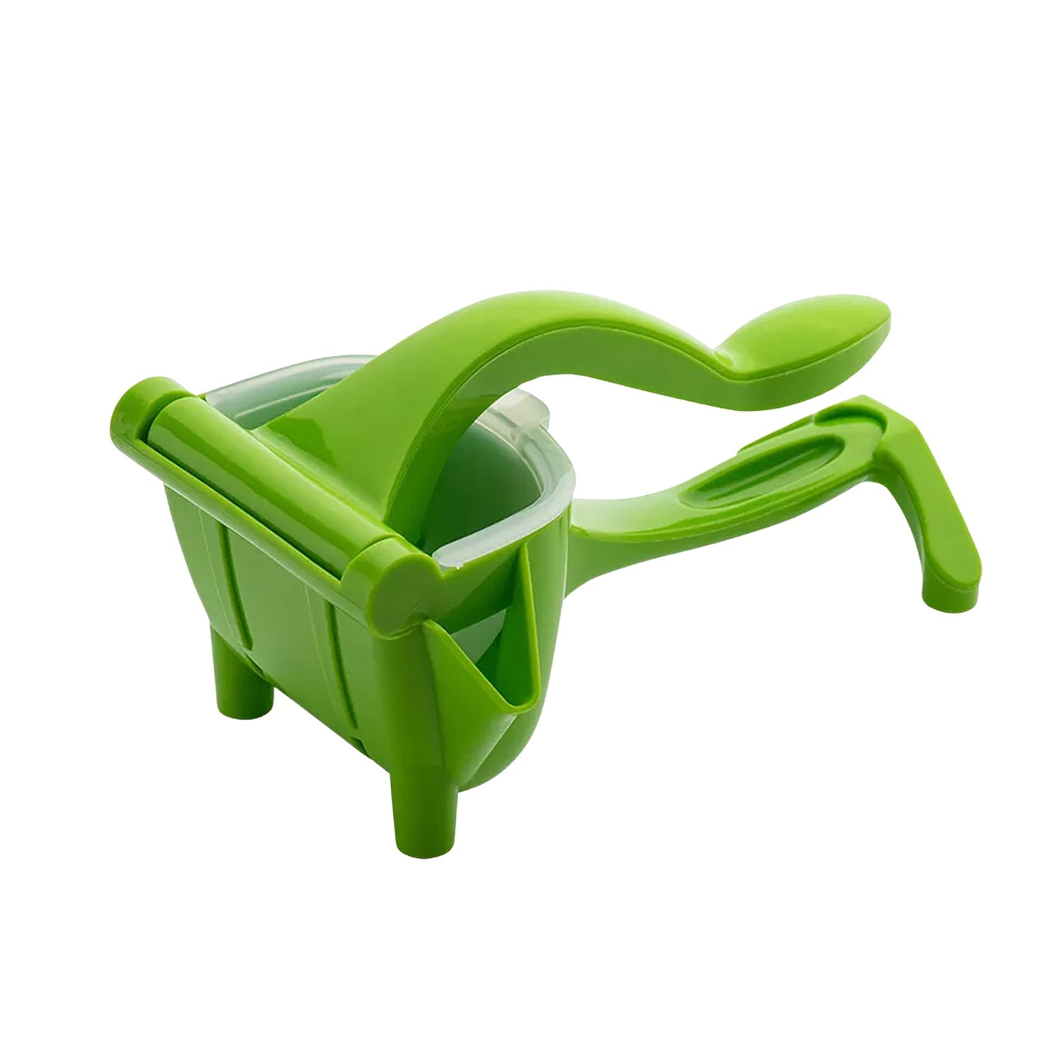 Ergonomic design of the hand press juicer for easy operation.