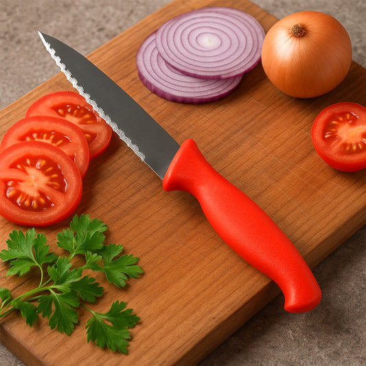 Stainless Steel Serrated Kitchen Knife (1 Pc)