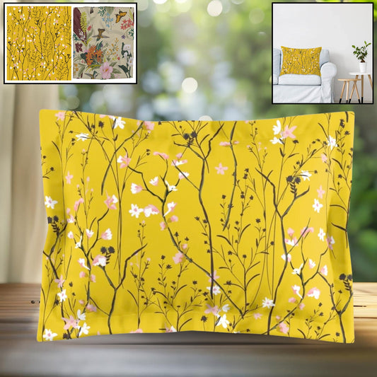 A vibrant mix of sofa pillow covers arranged on a couch, enhancing home decor.