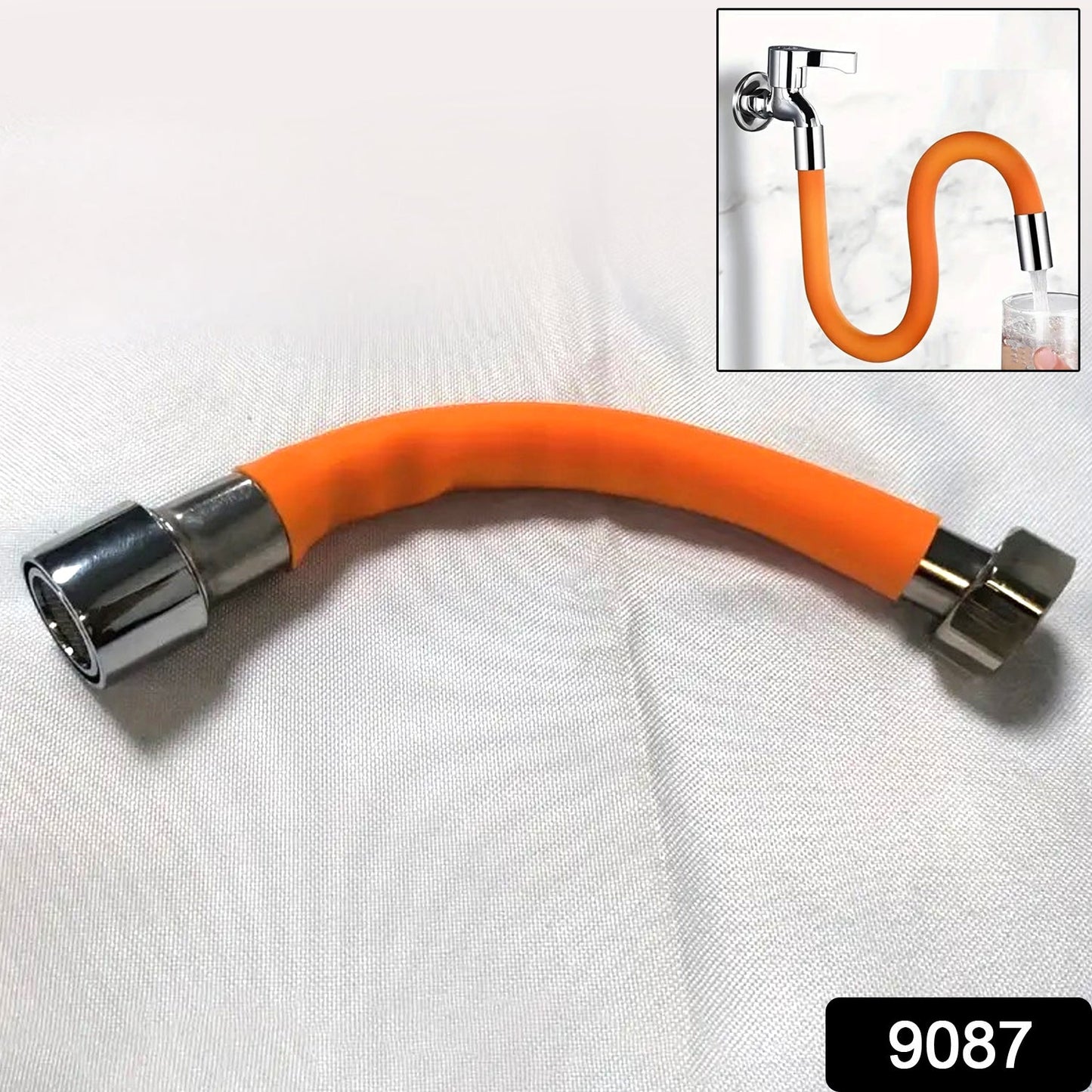 Flexible Water Tap Extender, 360° Bending Faucet Extension Tube with Connector (18cm)
