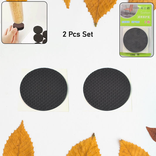 Self-adhesive felt furniture protection pads preventing floor scratches.