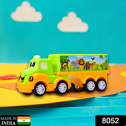 Action Legion toy truck in bright green and yellow colours.