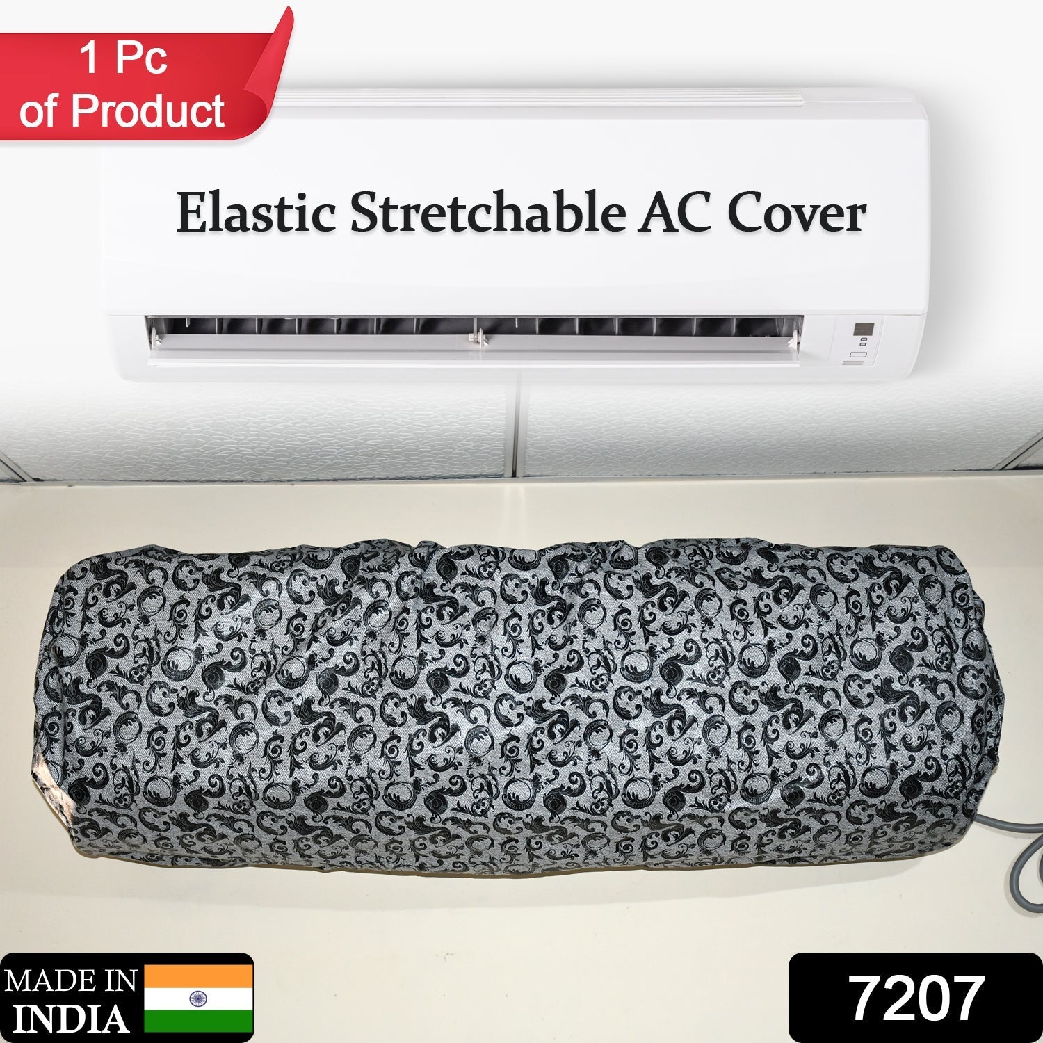 7207 Stretchable AC Cover Protection from Dusts, Insects and Corrosion | Winter Friendly Cover 