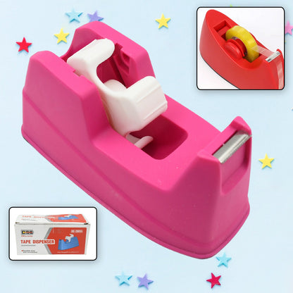 Ergonomic plastic tape dispenser ready for packaging tasks.