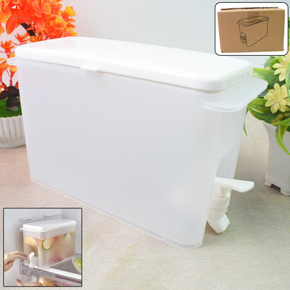 3.5 Litre water dispenser jug with easy-pour faucet, filled with refreshing cold water.