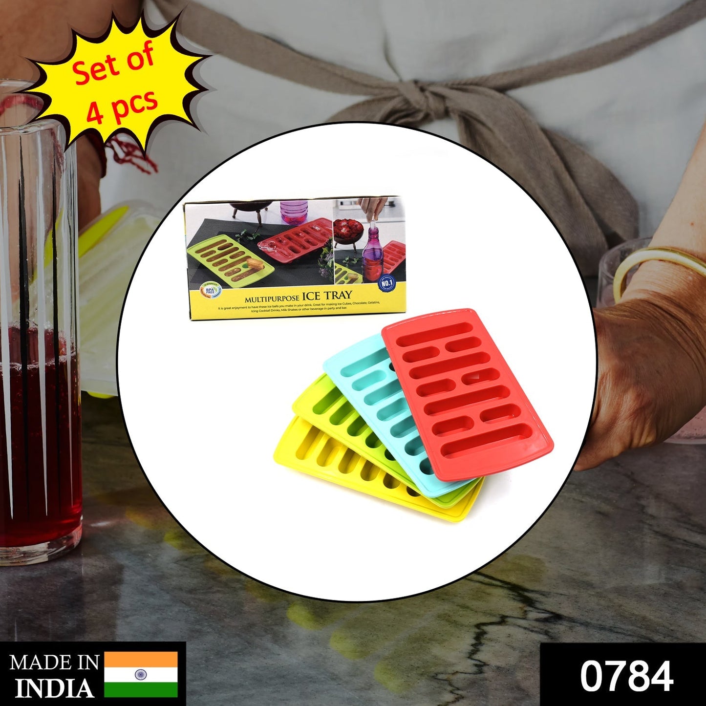 4-Piece Fancy Ice Tray – Versatile Household Ice Maker