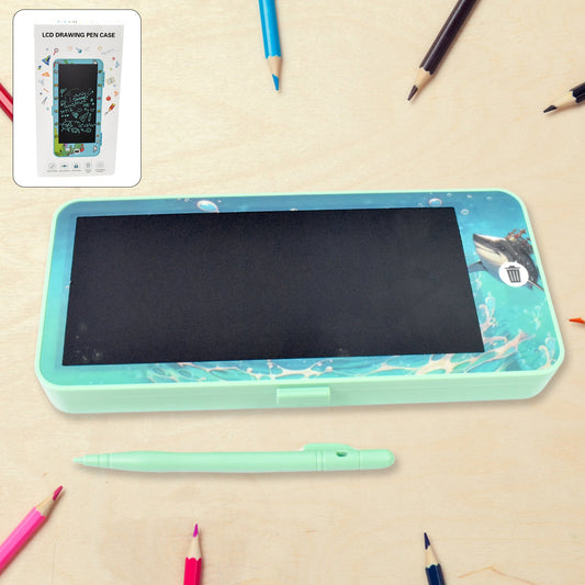 Blue Kids LCD Writing Tablet with stylus, perfect for doodle art and learning.