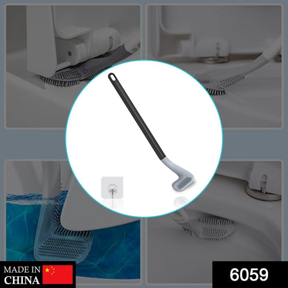 Ergonomic golf toilet brush with silicone bristles, ideal for deep cleaning.