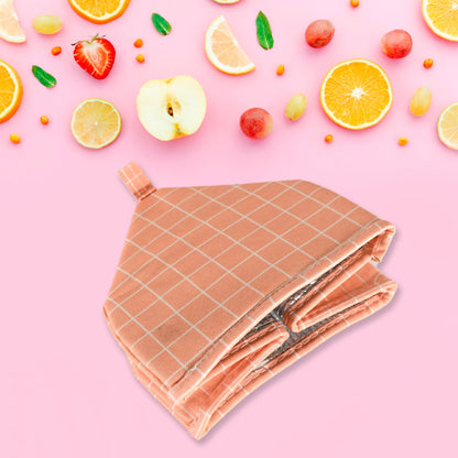 Close-up of the durable polyester and aluminum foil material of the Foldable Food Cover.