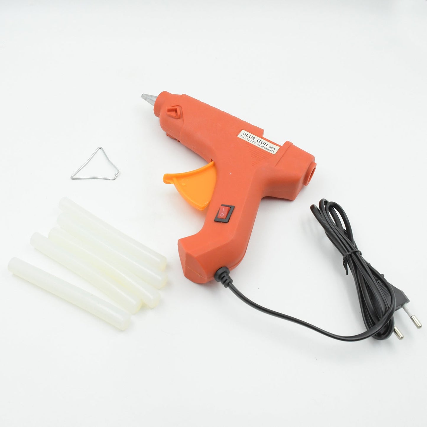 A side view of the versatile hot melt glue gun, emphasizing its compact and lightweight design.