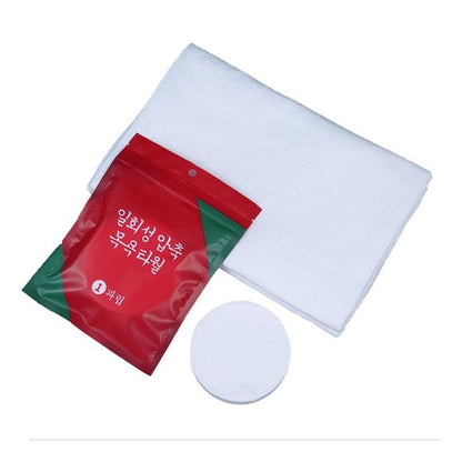Compressed Towels Portable Disposable Compressed Cotton Coin Tissue Towel for Travel, Camping, Hiking, Sport, Beauty Salon, Home Hand Wipes (30x25 Cm)