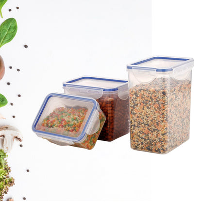 Airtight food storage containers showcasing their leak-proof seal.