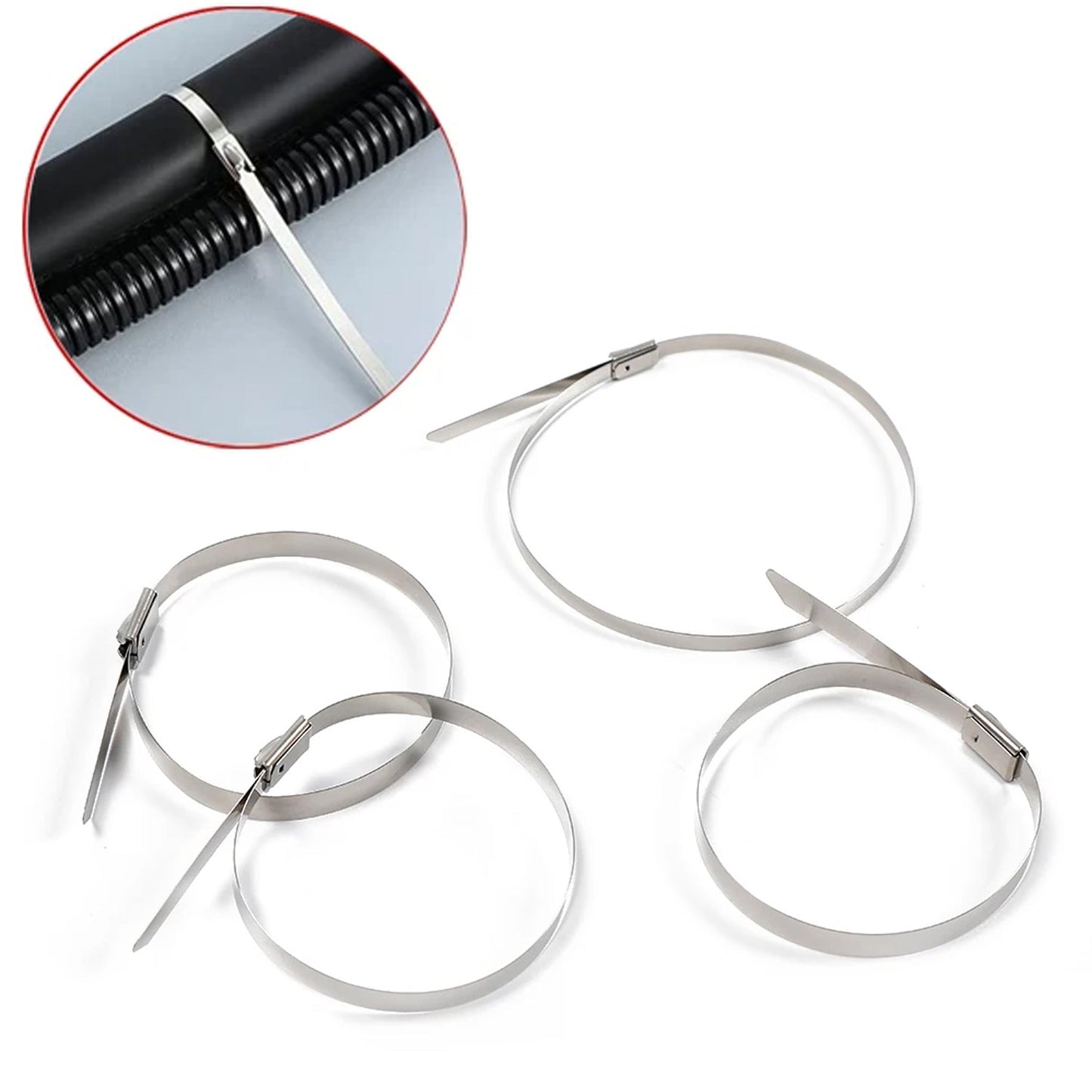 Stainless Steel Cable Ties for Solar & Home Use (100 Pc, 4.6x100mm)