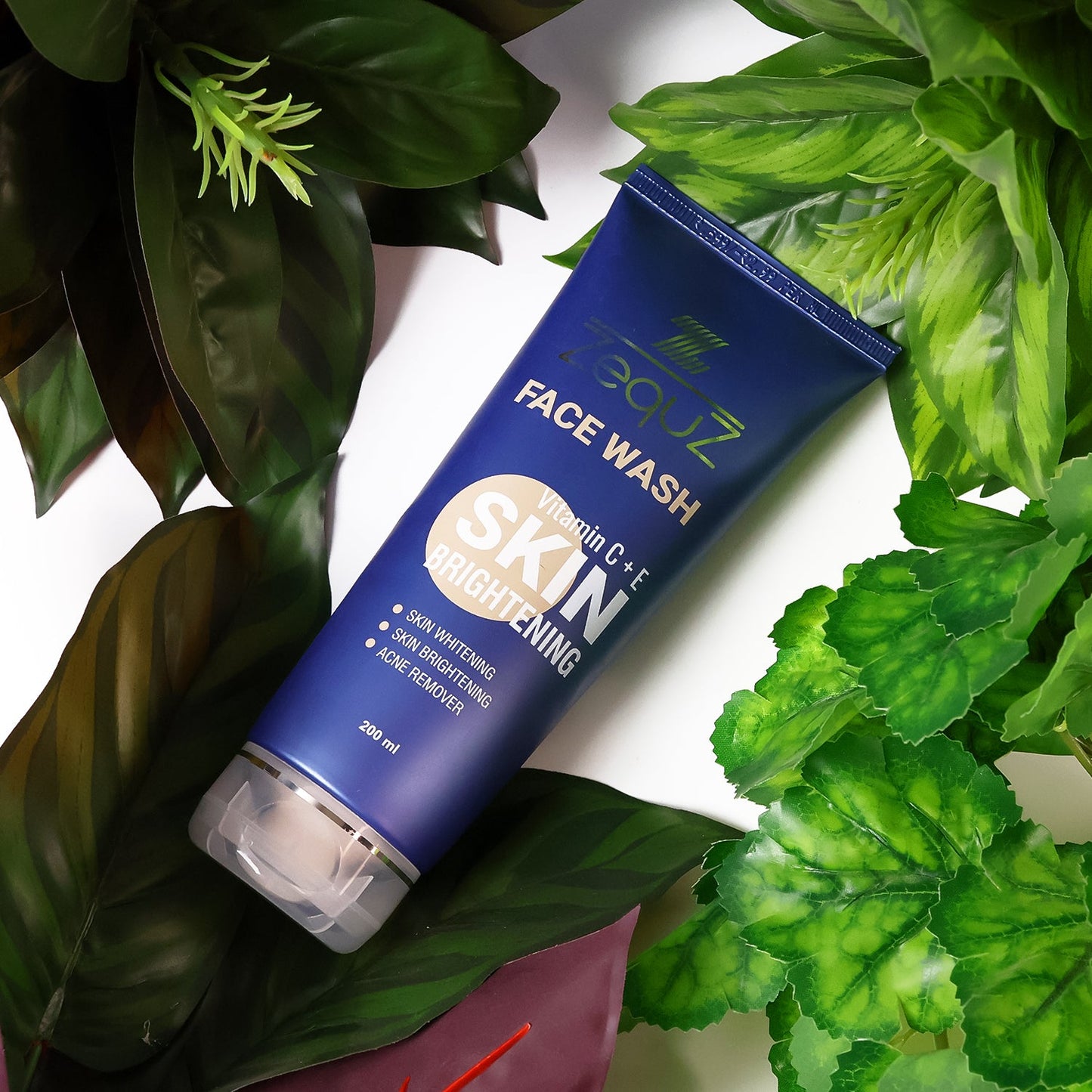 Gentle daily foaming Vitamin C brightening face wash lathers on skin