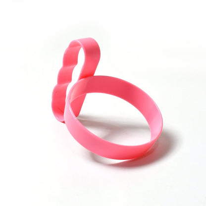 Ergonomic design of the BPA-free plastic tumbler handle, ready for attachment.