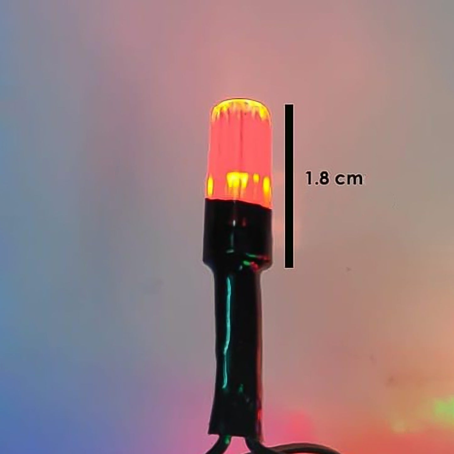 Coiled LED string lights, neatly packaged for easy setup.