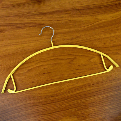 Slim metal hanger with space-saving design for clothes organization