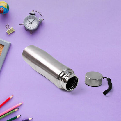 Side view of vacuum insulated stainless steel water bottle with durable finish