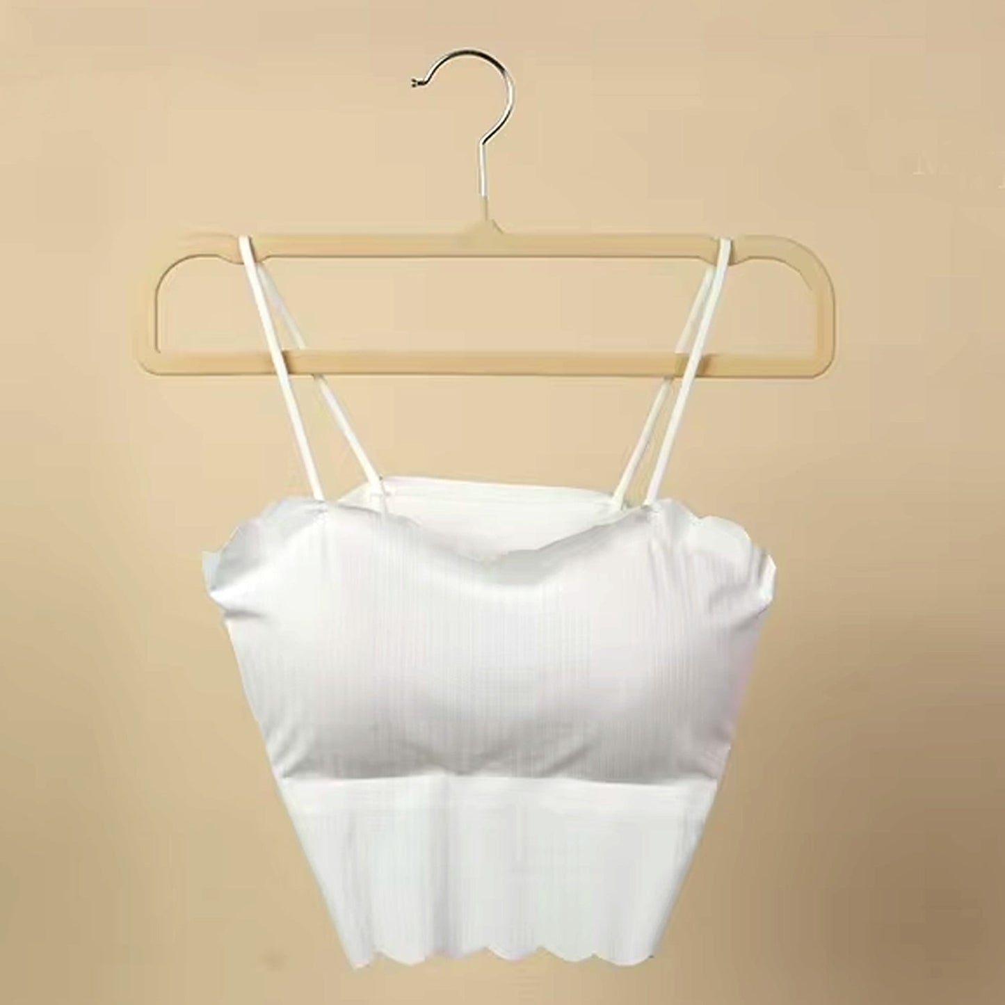 Velvet non-slip cloth hanger with sturdy metal hook for home wardrobe