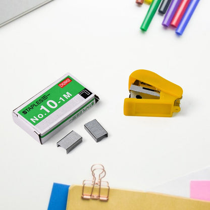 Mini stapler and tape dispenser kit ideal for school, office, and home sealing