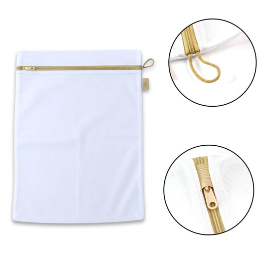 Large mesh laundry bag with premium zipper for delicate garments.