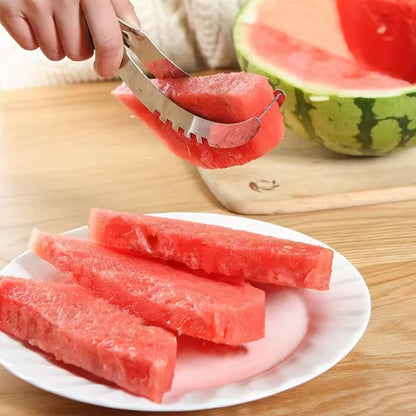 The Quickslice 3-in-1 watermelon slicer tool displayed on a clean white background.
