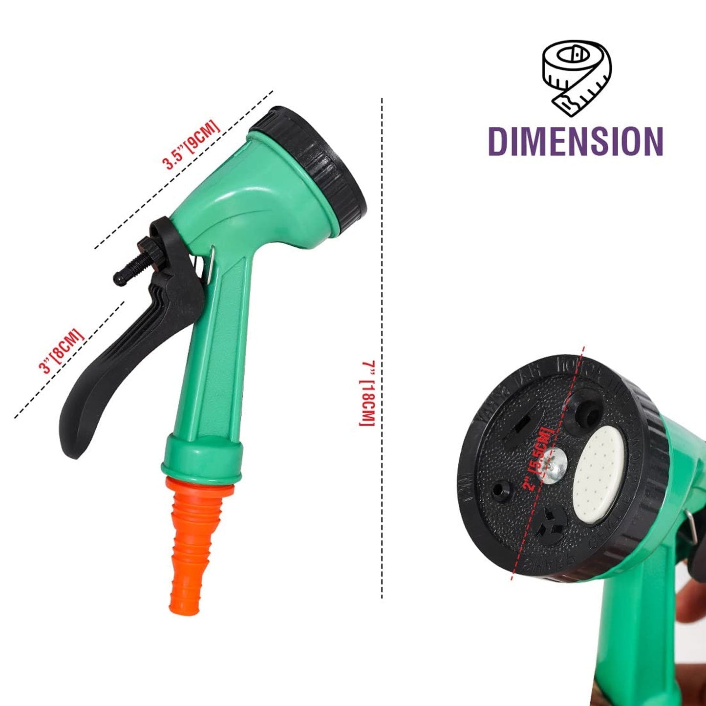 0477A  Garden Hose Nozzle Spray Nozzle with Adjustable For Garden & Multi Use 