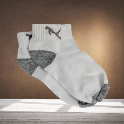 Another view of a pair of PillowTrek's trendy printed socks with a playful design.