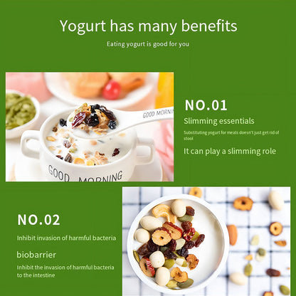 Freshly made creamy yogurt in a bowl, demonstrating the delicious output of the electric curd maker.