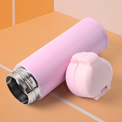 Compact stainless steel vacuum insulated travel water bottle 350ml