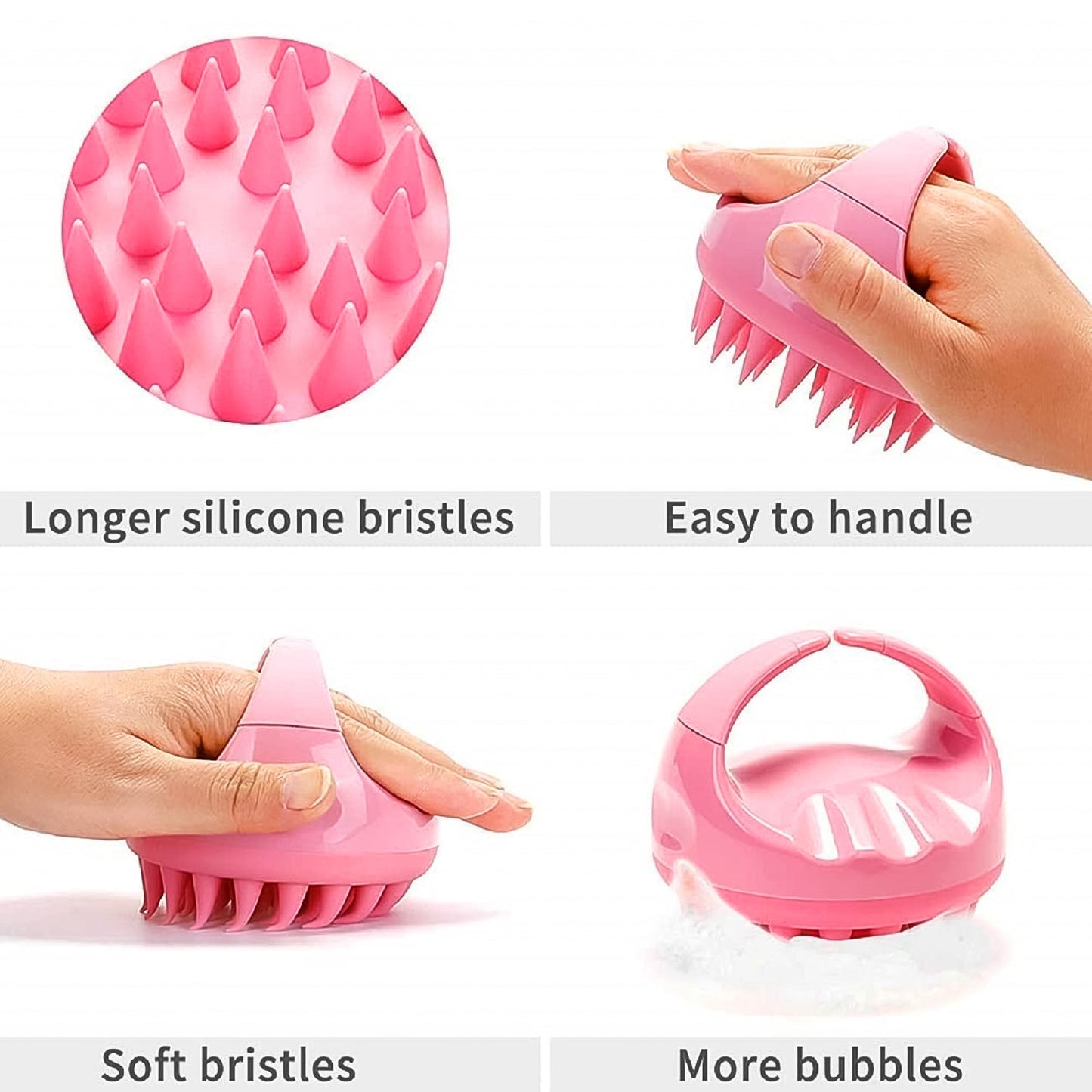 Angled view showcasing the design of the Scalp Massager Comb.