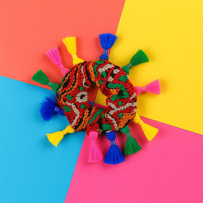 Traditional Multicolor Navratri Hair Bun (1 Pc)